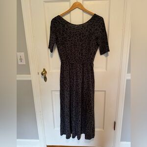 Grey Black leopard print Patterned Dress